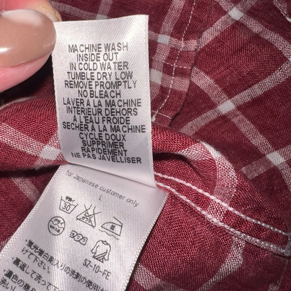 EUC Frank & Eileen Barry Tailored Button-Up Shirt Italian Classic Linen Small - Picture 7 of 9